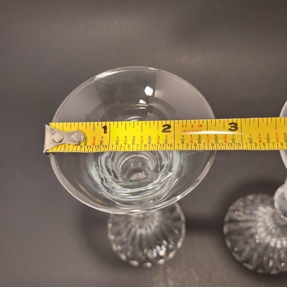 Mikasa "The Ritz" Set Of 2 Fluted Ribbed Crystal Candle Holders 6 1/4 Tall‎ - Picture 7 of 7